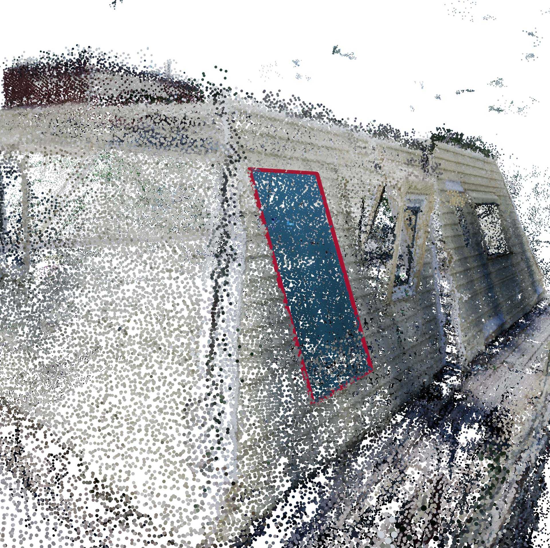 segmenting a point cloud with a plane
