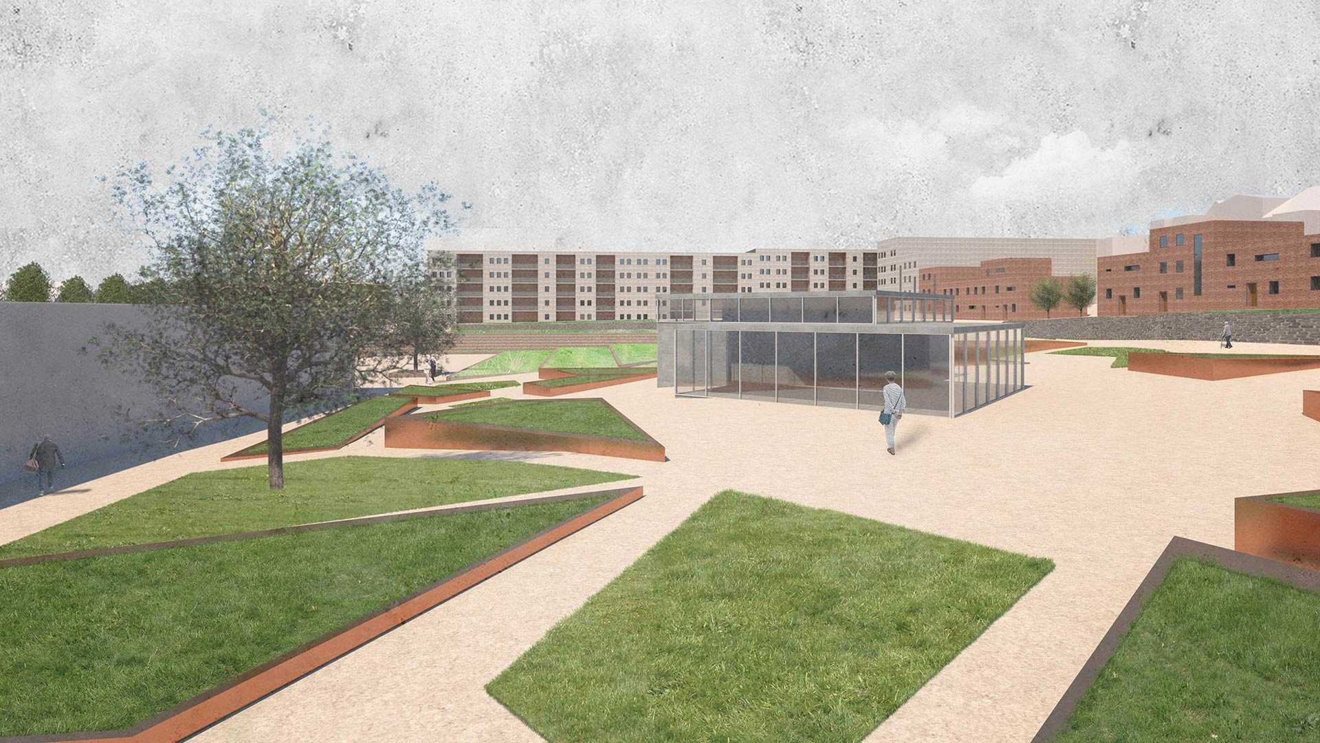 visualization of a planned museum in the new park
