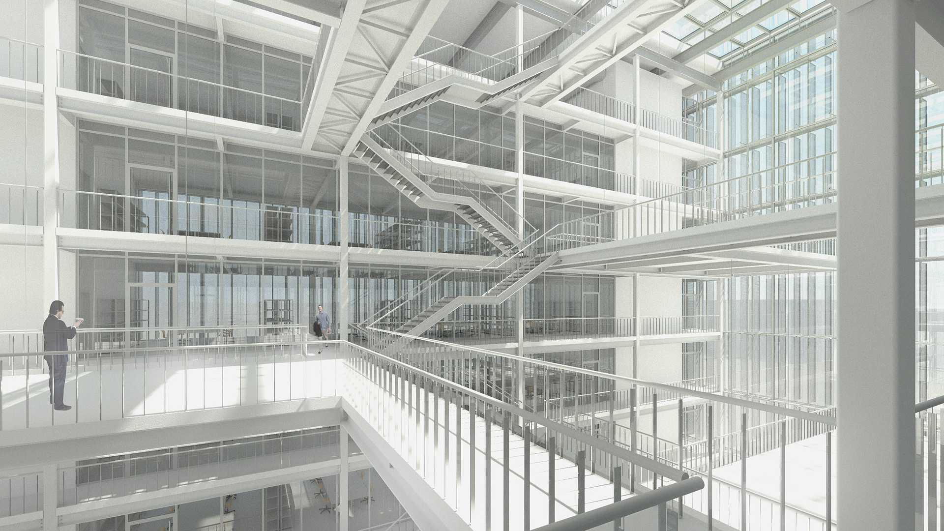 Interior visualization highrise-building